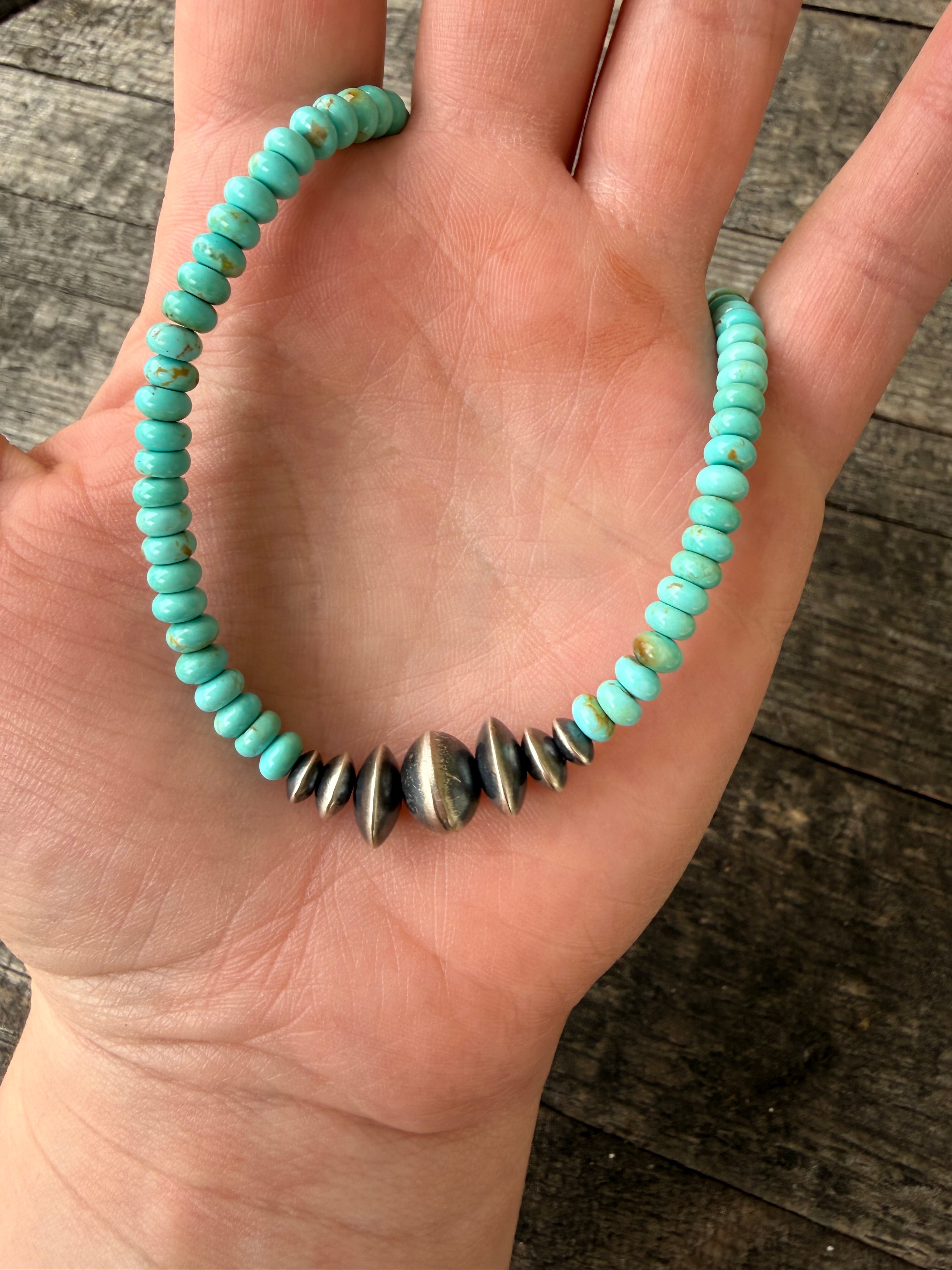 Kimberly Tom #8 Turquoise with Navajo Pearls
