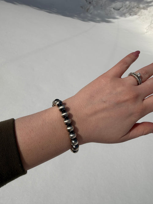 Bryannen Halwood 10mm Stretchy Navajo Pearl Bracelet