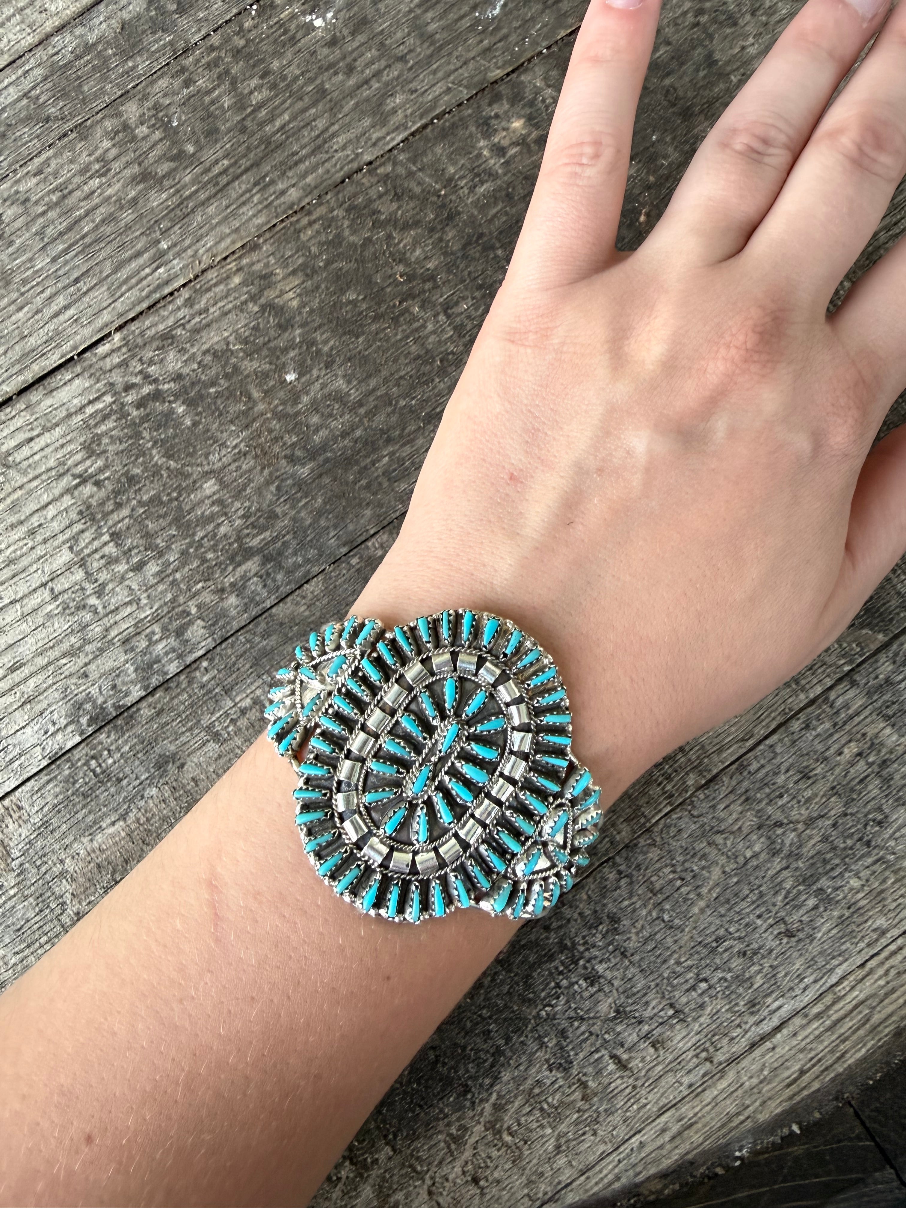 Violet & Jeffery Begay Needle Point Cuff