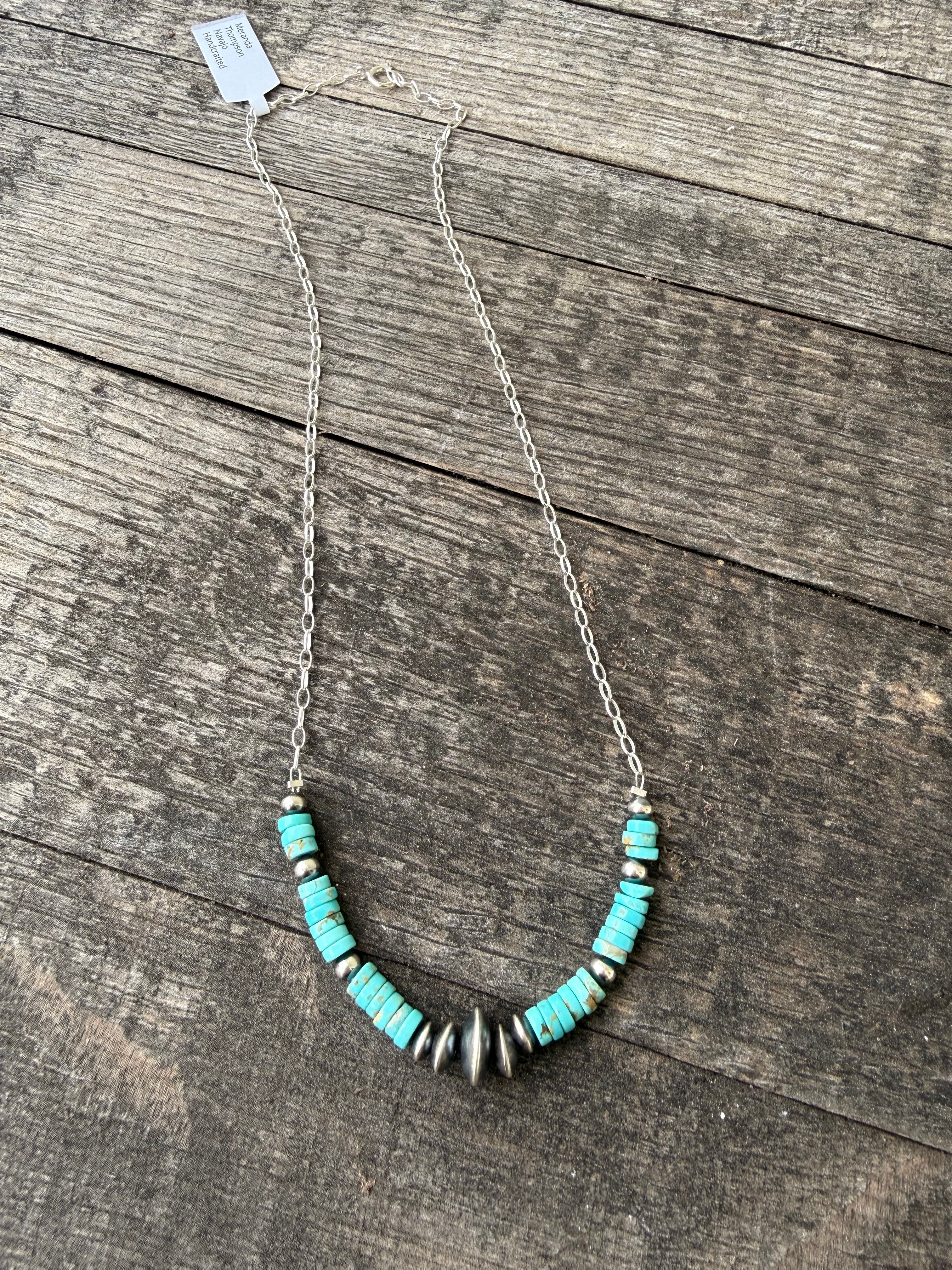 Meranda Thompson #8 Turquoise and Navajo Pearls