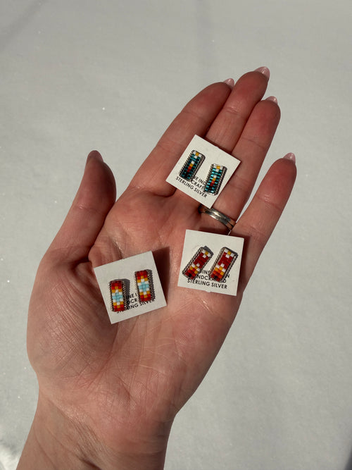 Beaded Navajo Earrings
