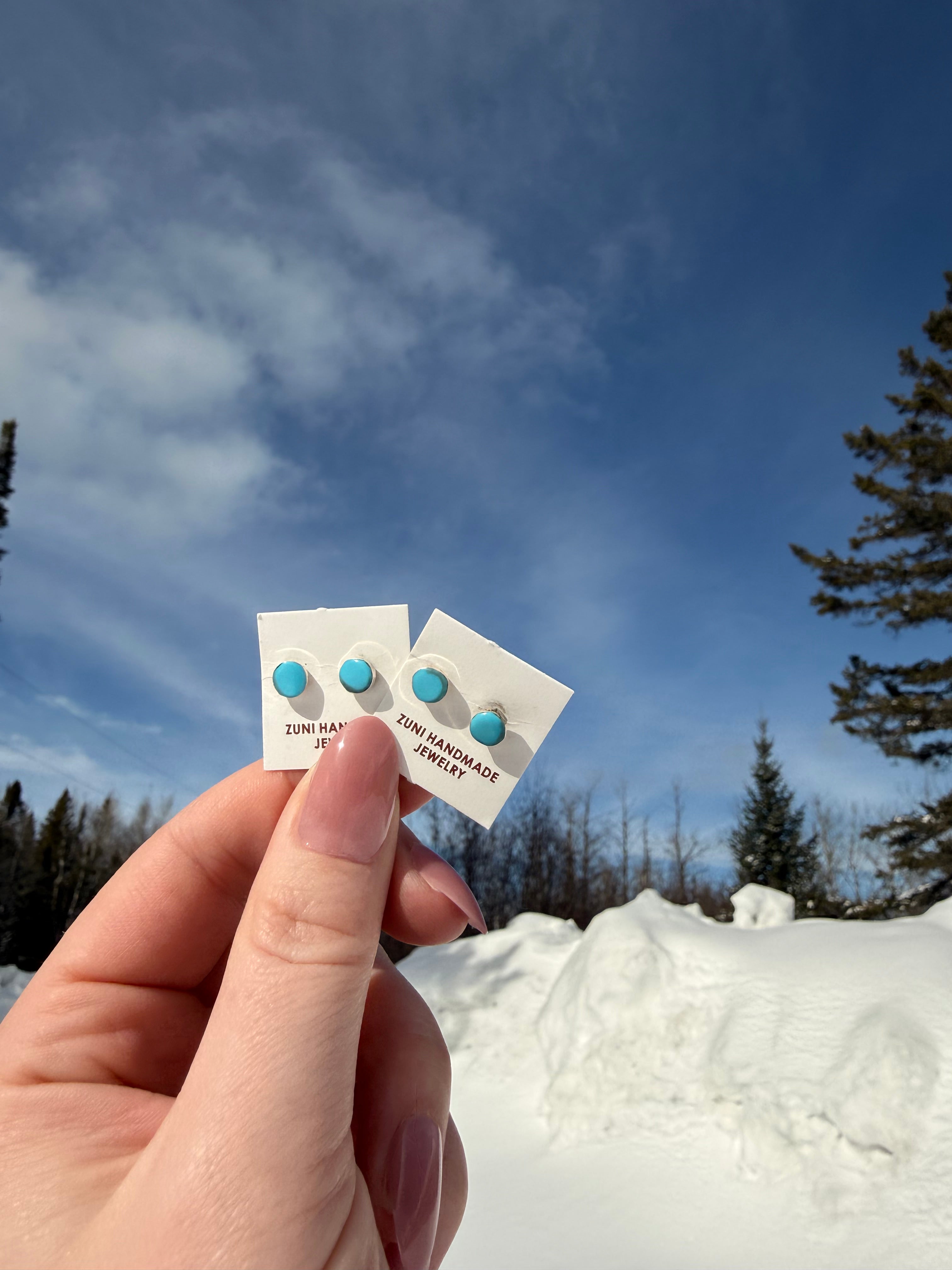 Zuni Turquoise Studs