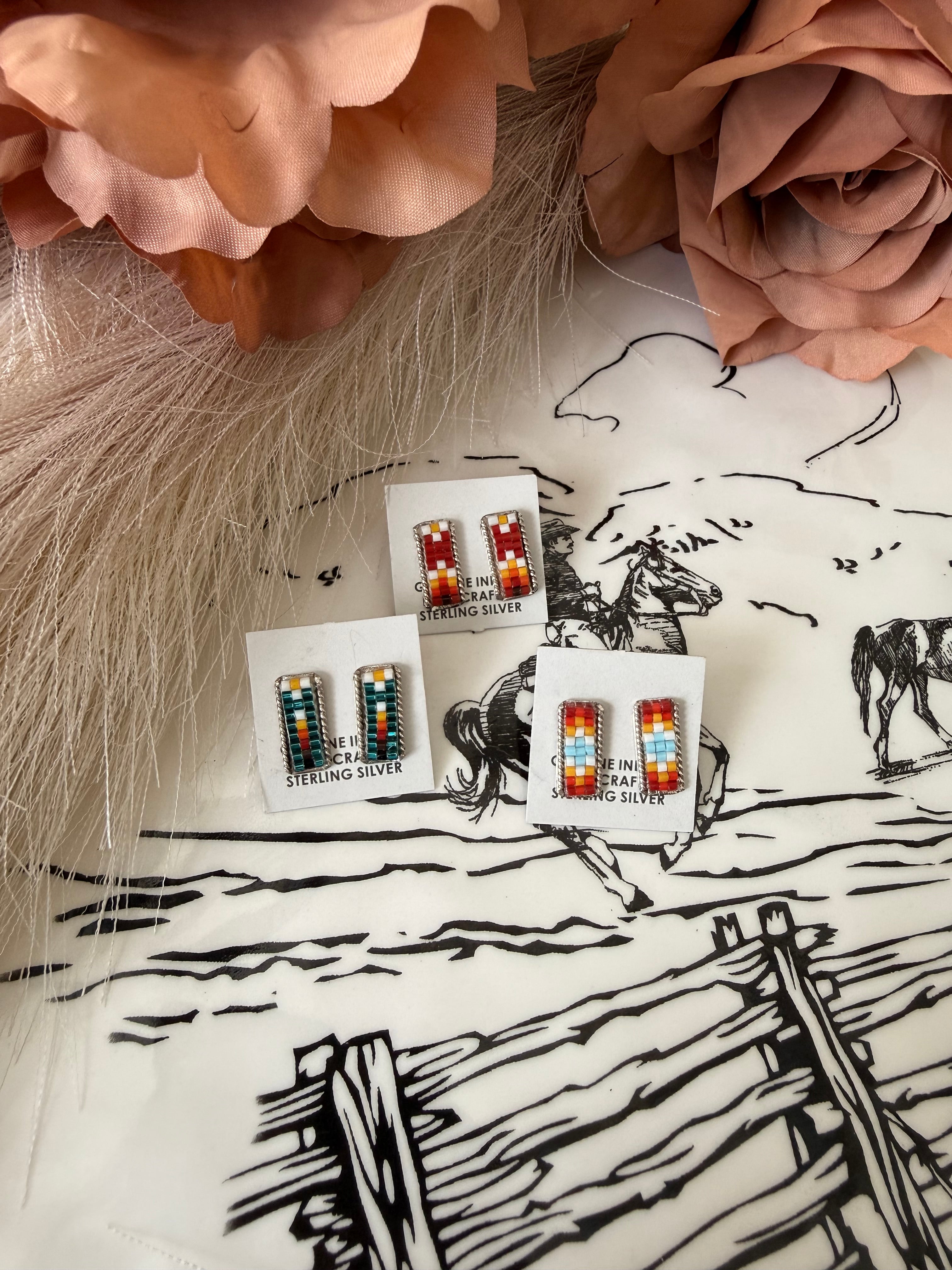 Beaded Navajo Earrings