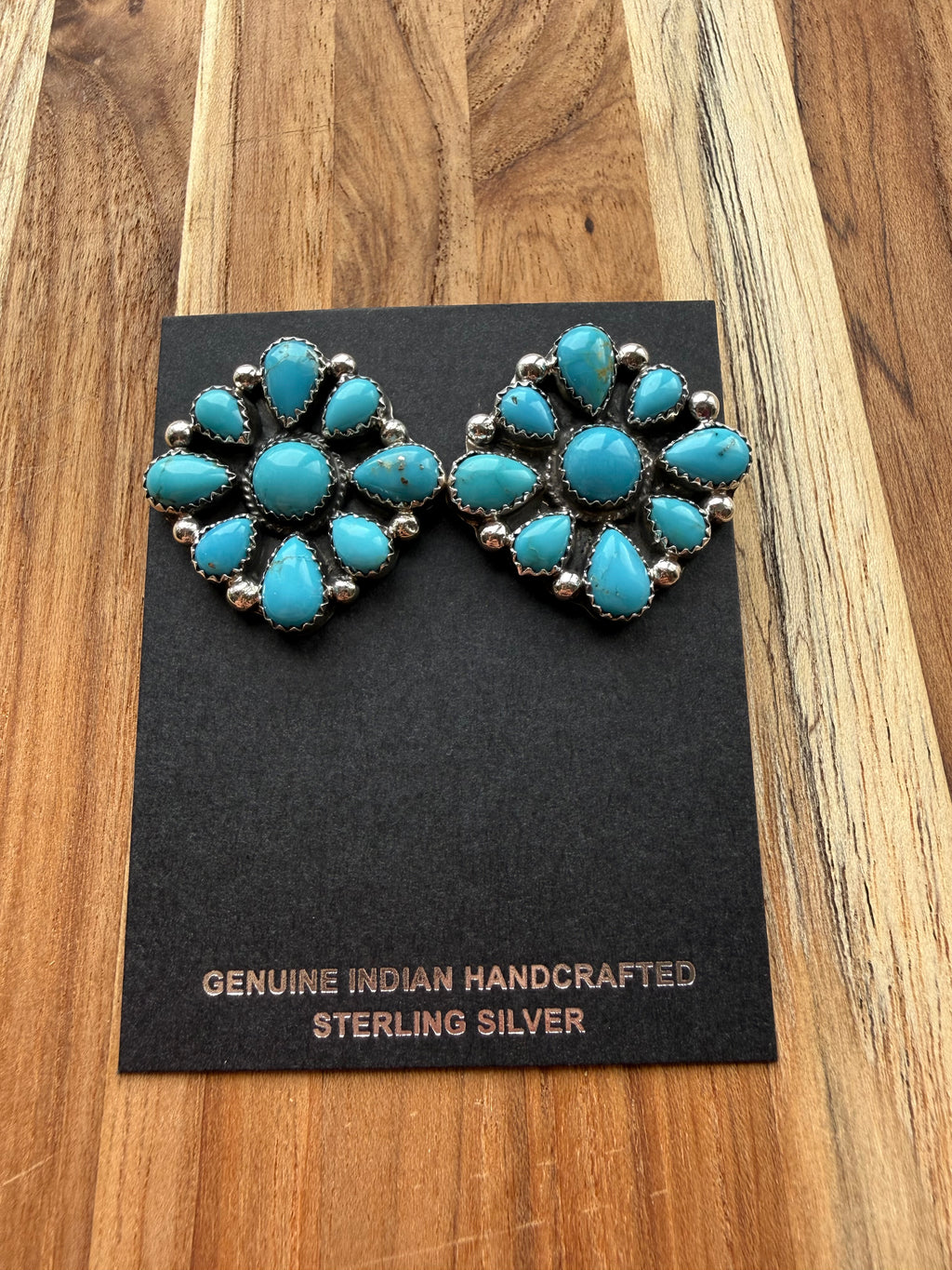 Keith Henry Sonoran Blue Cluster Earrings