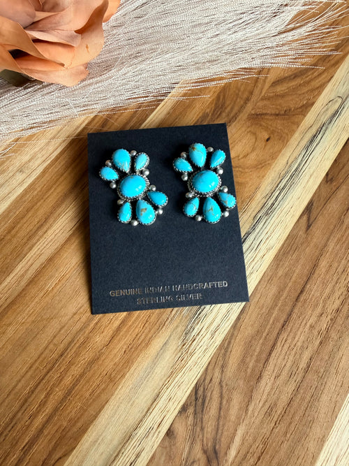 Debra Smith Kingman Turquoise Cluster Earring