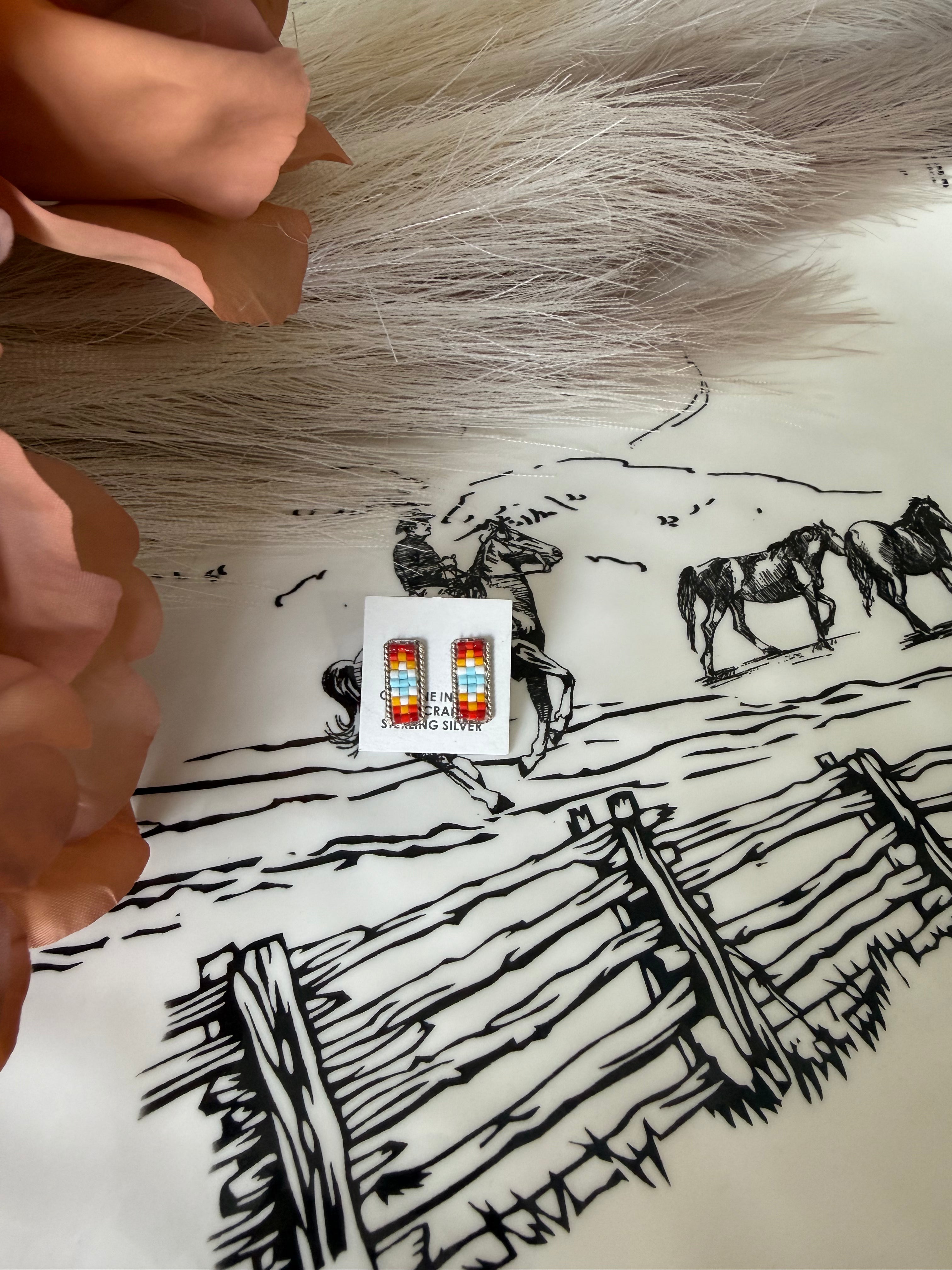 Beaded Navajo Earrings