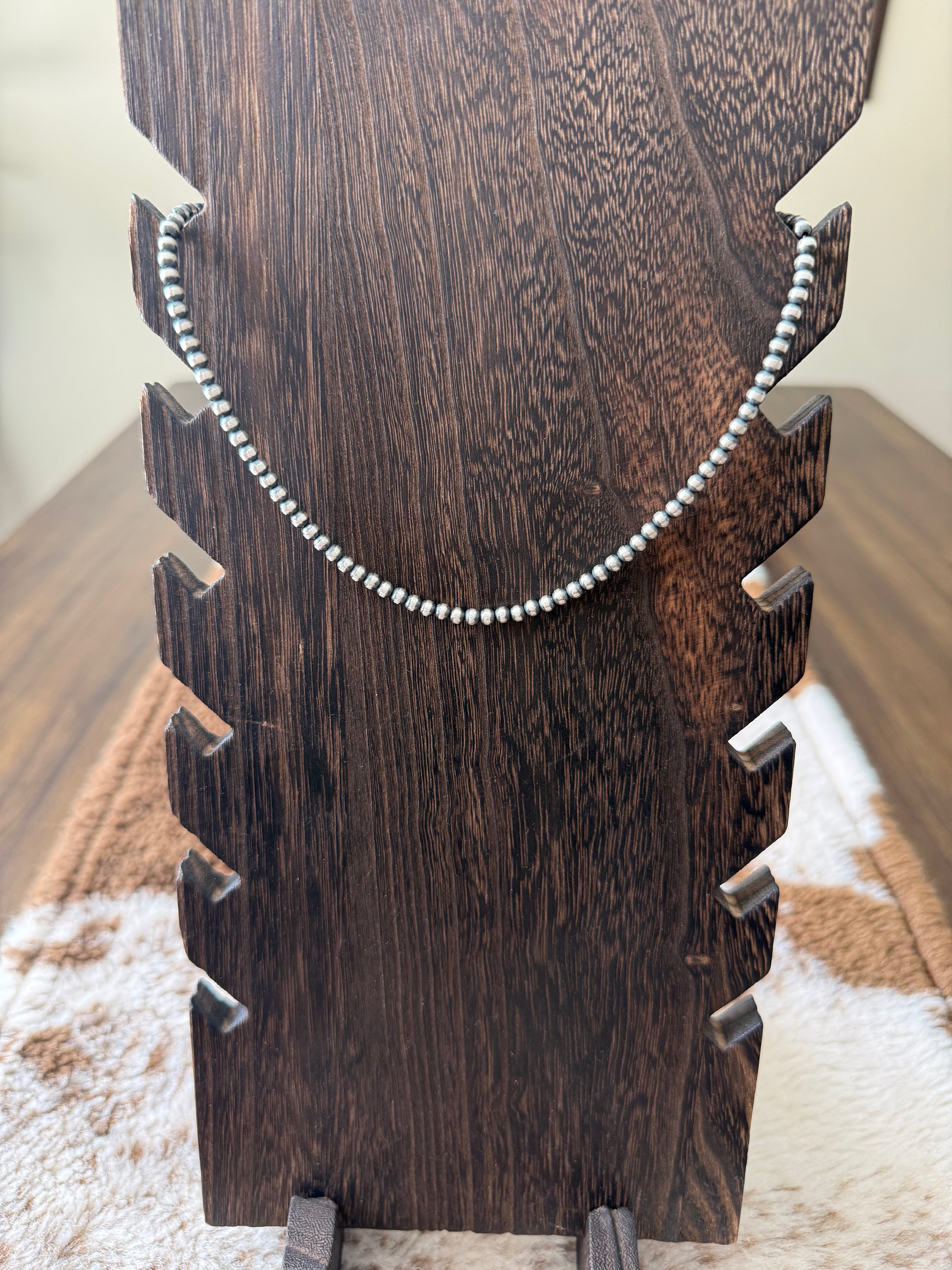 Sterling Silver 4mm Pearl Necklace
